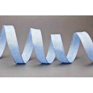 3 m x 15 mm Dekoband OLIVER HELLBLAU Blau (153) Stoffband mit Drahtkanten Schleifenband Nordstil Geschenkband