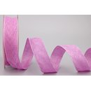 20 m x 25 mm Dekoband OLIVER PINK (116) Stoffband mit...