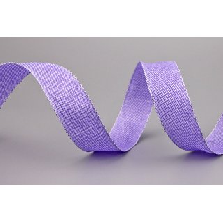 20 m x 25 mm Dekoband OLIVER FLIEDER Lavendel (114) Stoffband mit Drahtkanten Schleifenband Nordstil Geschenkband
