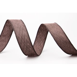 3 m x 25 mm Dekoband OLIVER ALTROSA DUNKEL (263) Stoffband mit Drahtkanten Schleifenband Nordstil Geschenkband