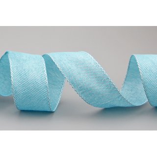 20 m x 25 mm Dekoband OLIVER HELLTRKIS Trkis (246) Stoffband mit Drahtkanten Schleifenband Nordstil Geschenkband