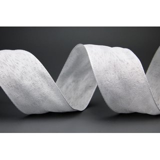 3 m x 40 mm Dekoband OLIVER WEISS (101) Stoffband mit Drahtkanten Schleifenband Nordstil Geschenkband