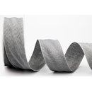20 m x 40 mm Dekoband OLIVER GRAU (128) Stoffband mit...