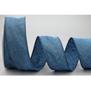 20 m x 40 mm Dekoband OLIVER BLAU DENIM (120) Stoffband...