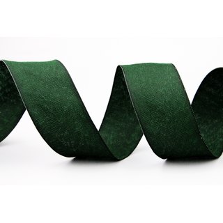 20 m x 40 mm Dekoband OLIVER DUNKELGRN Grn (911) Stoffband mit Drahtkanten Schleifenband Nordstil Geschenkband