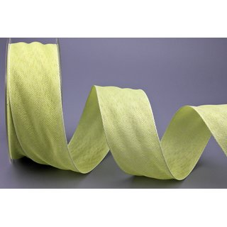 20 m x 40 mm Dekoband OLIVER HELLGRN Grn (104) Stoffband mit Drahtkanten Schleifenband Nordstil Geschenkband
