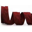 20 m x 40 mm Dekoband OLIVER BORDEAUX (123) Stoffband mit...