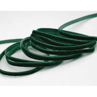 Elastisches Samtband DUNKELGRÜN (871) 1 m x 6 mm...