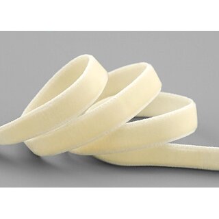Elastisches Samtband CREME (612) 1 m x 9 mm METERWARE...