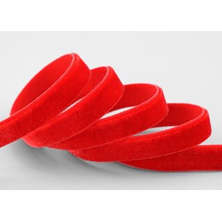 Elastisches Samtband ROT | KNALLROT (315) 1 m x 9 mm...