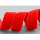 Elastisches Samtband ROT | KNALLROT (315) 1 m x 22 mm...
