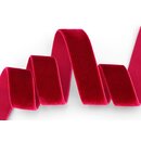 Elastisches Samtband ROT | DUNKELROT (340) 1 m x 22 mm...