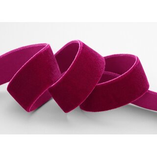 Elastisches Samtband WEINROT (360) 1 m x 22 mm METERWARE...