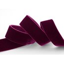 Elastisches Samtband BURGUND | BORDEAUX (385) 1 m x 22 mm...