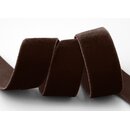 Elastisches Samtband BRAUN (691) 1 m x 22 mm METERWARE...