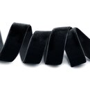 Elastisches Samtband SCHWARZ (725) 1 m x 22 mm METERWARE...