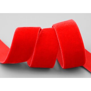 Elastisches Samtband ROT | KNALLROT (315) 1 m x 36 mm...