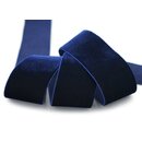 Elastisches Samtband DUNKELBLAU (590) 1 m x 36 mm...