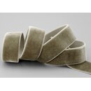 Elastisches Samtband TAUPE (639) 1 m x 16 mm METERWARE...