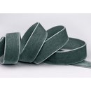 Elastisches Samtband DUNKELGRAU (718) 1 m x 16 mm...