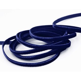 Samtband DUNKELBLAU | NAVY (419) 1 m x 5 mm METERWARE...
