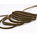 Samtband BRAUN (525) 1 m x 5 mm METERWARE Samt einseitig...