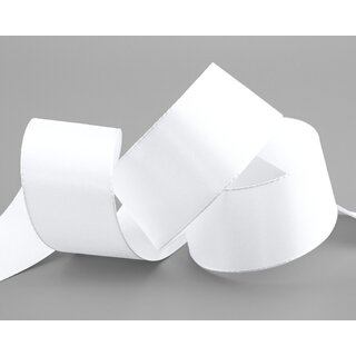 Dekoband TAFTBAND 50 m x 40 mm WEISS Geschenkband Stoffband Taft Visco