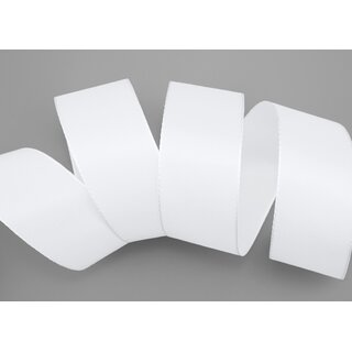 Dekoband TAFTBAND 50 m x 40 mm WEISS Geschenkband Stoffband Taft Visco