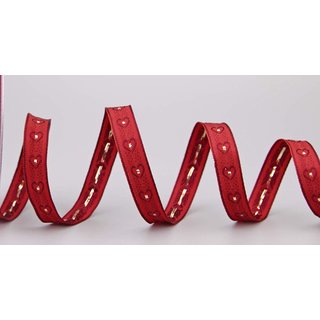 3 m x 15 mm Dekoband Country Hearts ROT Geschenkband mit...