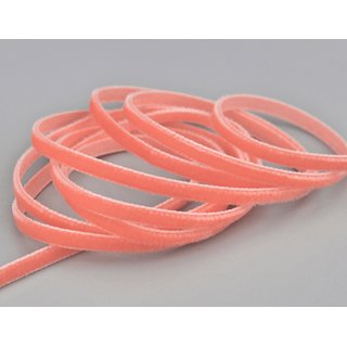 Samtband ROSA-KORALLE (618) 1 m x 5 mm METERWARE Samt...