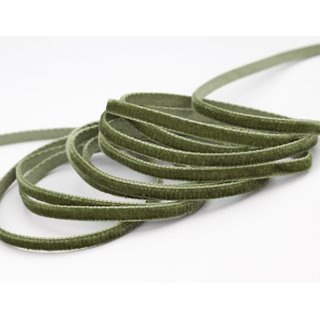 Samtband GRÜN-BRAUN (642) 1 m x 5 mm METERWARE Samt...