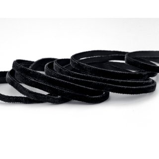Samtband SCHWARZ (725) 1 m x 5 mm METERWARE Samt...