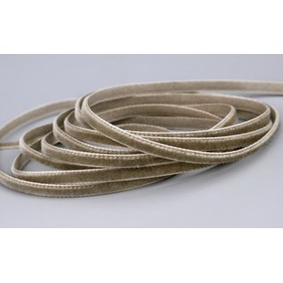 Samtband BRAUN | TAUPE (636) 1 m x 7 mm METERWARE Samt...