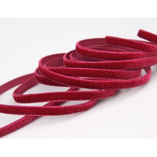 Samtband DUNKELROT (644) 1 m x 7 mm METERWARE Samt...