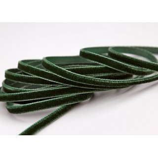 Samtband SCHWARZGRÜN (926) 1 m x 7 mm METERWARE Samt...