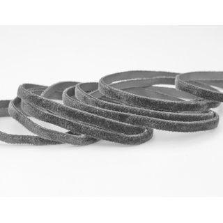 Samtband GRAU (924) 1 m x 9 mm METERWARE Samt einseitig...