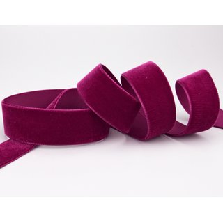 Samtband WEINROT | WINE (424) 1 m x 16 mm METERWARE Samt...
