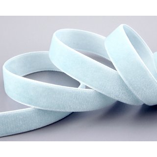 Samtband MINT | HELLBLAU (613) 1 m x 16 mm METERWARE Samt...