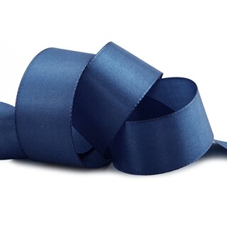 Dekoband TAFTBAND 3 m x 40 mm DUNKELBLAU Blau Geschenkband Stoffband Taft Visco