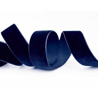 Samtband DUNKELBLAU | NAVY (419) 1 m x 22 mm METERWARE...
