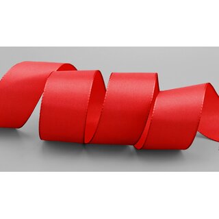 Dekoband TAFTBAND 3 m x 40 mm ROT Geschenkband Stoffband Taft Visco