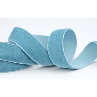 Samtband PASTELLBLAU (603) 1 m x 22 mm METERWARE Samt...
