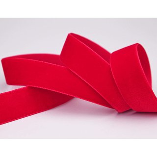 Samtband ROT | KNALLROT (629) 1 m x 22 mm METERWARE Samt...