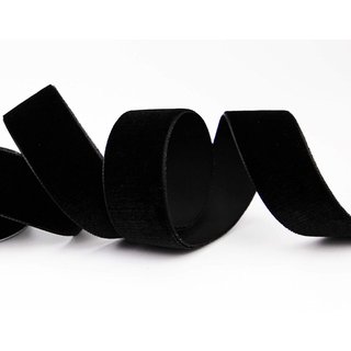 Samtband SCHWARZ (725) 1 m x 22 mm METERWARE Samt...