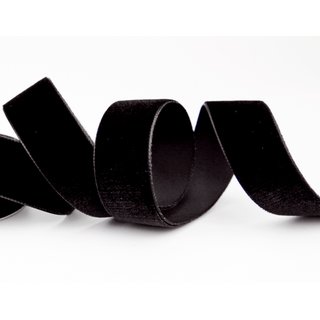 Samtband DUNKELBRAUN | SCHWARZBRAUN (985) 1 m x 22 mm...
