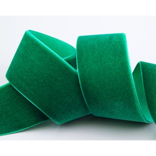 Samtband SMARAGDGRÜN (456) 1 m x 36 mm METERWARE Samt...
