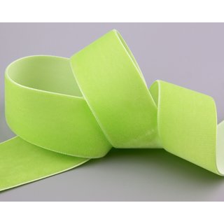 Samtband HELLGRÜN (527) 1 m x 36 mm METERWARE Samt...