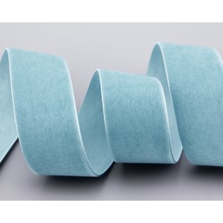 Samtband PASTELLBLAU (603) 1 m x 36 mm METERWARE Samt...