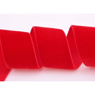 Samtband ROT | KNALLROT (629) 1 m x 36 mm METERWARE Samt...