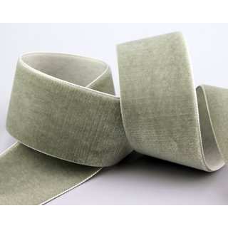 Samtband SCHILFGRÜN (687) 1 m x 36 mm METERWARE Samt...